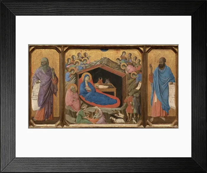 Framed Print : The Nativity with the Prophets Isaiah and Ezekiel, 1308-1311 Framed Print : The Nativity with the Prophets Isaiah and Ezekiel, 1308-1311
