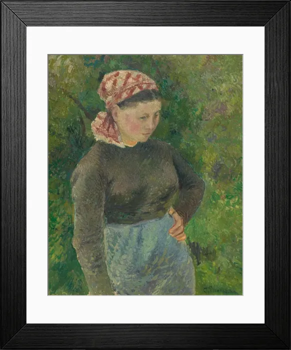 Framed Print : Peasant Woman, 1880. Creator: Camille Pissarro Framed Print : Peasant Woman, 1880. Creator: Camille Pissarro