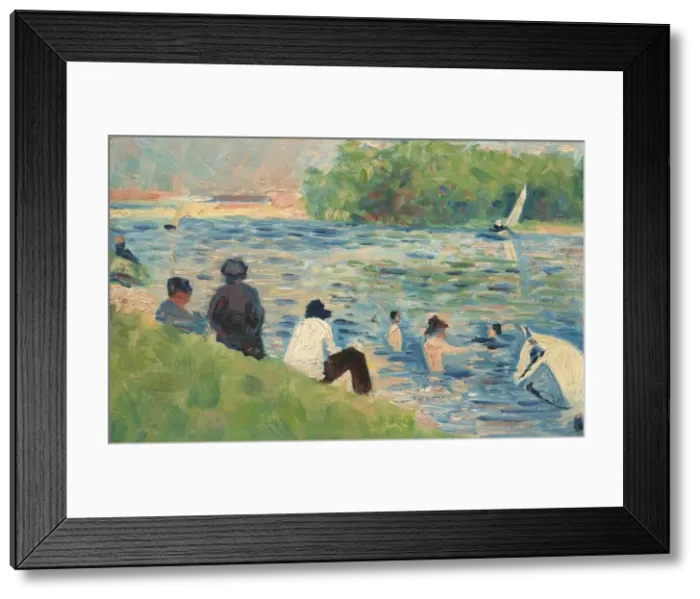 Framed Print : Bathers (Study for Bathers at Asnieres'), 1883 / 1884 Framed Print : Bathers (Study for Bathers at Asnieres'), 1883 / 1884