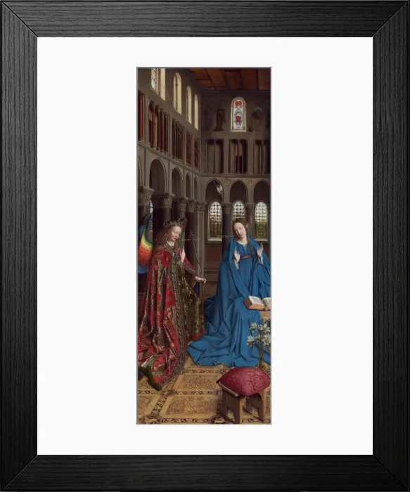 Framed Print : The Annunciation, c. 1434 / 1436. Creator: Jan van Eyck Framed Print : The Annunciation, c. 1434 / 1436. Creator: Jan van Eyck