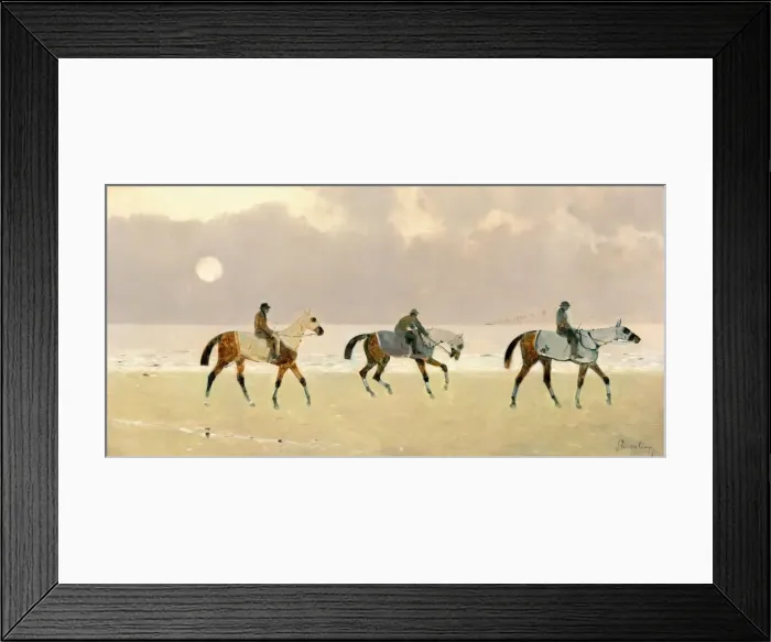Framed Print : Riders on the Beach at Dieppe, 1892. Creator: RenePierre Charles Princeteau Framed Print : Riders on the Beach at Dieppe, 1892. Creator: RenePierre Charles Princeteau