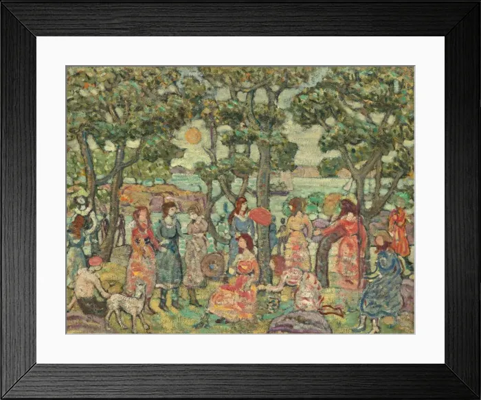 Framed Print : Landscape with Figures, 1921. Creator: Maurice Brazil Prendergast Framed Print : Landscape with Figures, 1921. Creator: Maurice Brazil Prendergast