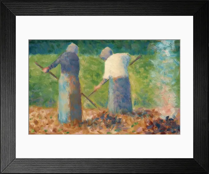 Framed Print : Haymakers at Montfermeil, c. 1882. Creator: Georges-Pierre Seurat Framed Print : Haymakers at Montfermeil, c. 1882. Creator: Georges-Pierre Seurat