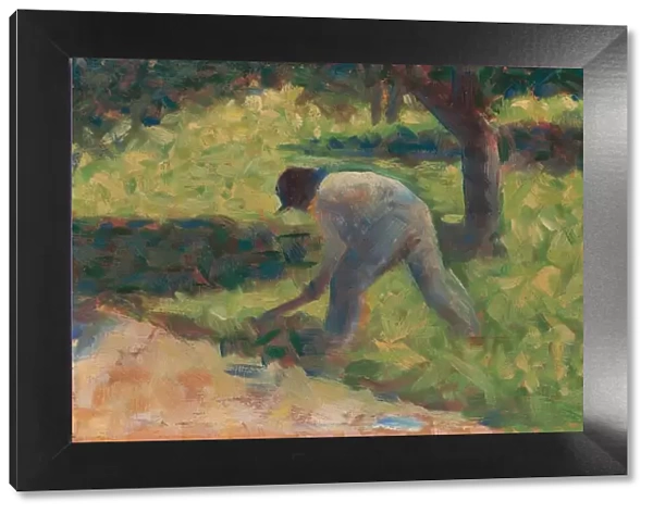 Peasant with a Hoe, c. 1882. Creator: Georges-Pierre Seurat