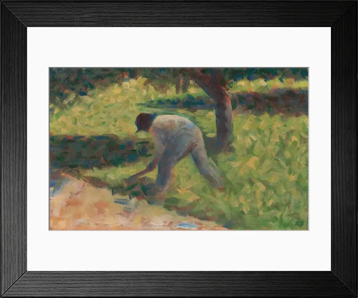 Framed Print : Peasant with a Hoe, c. 1882. Creator: Georges-Pierre Seurat Framed Print : Peasant with a Hoe, c. 1882. Creator: Georges-Pierre Seurat