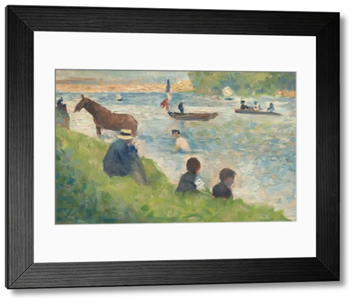 Framed Print : Horse and Boats (Study for Bathers at Asnieres'), 1883 / 1884 Framed Print : Horse and Boats (Study for Bathers at Asnieres'), 1883 / 1884