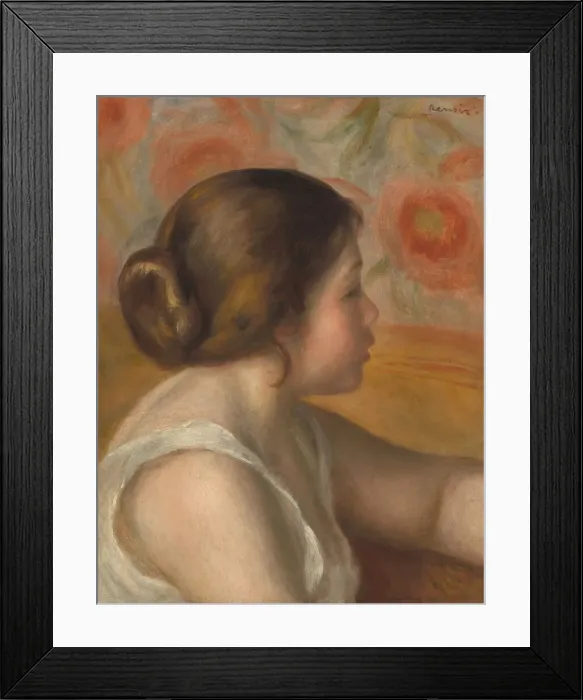 Framed Print : Head of a Young Girl, c. 1890. Creator: Pierre-Auguste Renoir Framed Print : Head of a Young Girl, c. 1890. Creator: Pierre-Auguste Renoir