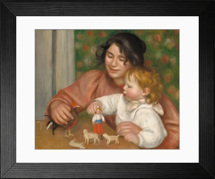 Framed Print : Child with Toys - Gabrielle and the Artists Son, Jean, 1895-1896 Framed Print : Child with Toys - Gabrielle and the Artists Son, Jean, 1895-1896