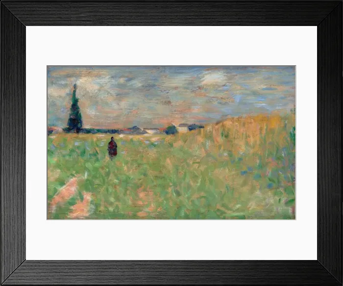 Framed Print : A Summer Landscape, 1883. Creator: Georges-Pierre Seurat Framed Print : A Summer Landscape, 1883. Creator: Georges-Pierre Seurat