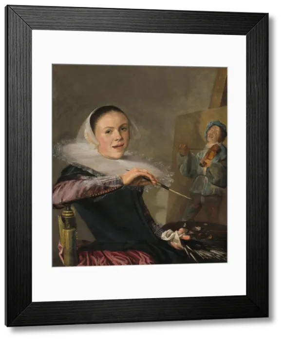 Framed Print : Self-Portrait, c. 1630. Creator: Judith Leyster Framed Print : Self-Portrait, c. 1630. Creator: Judith Leyster