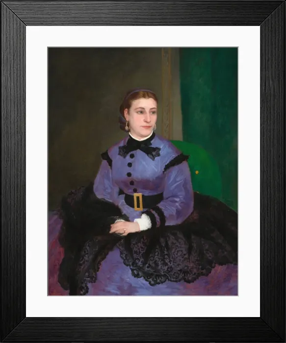 Framed Print : Mademoiselle Sicot, 1865. Creator: Pierre-Auguste Renoir