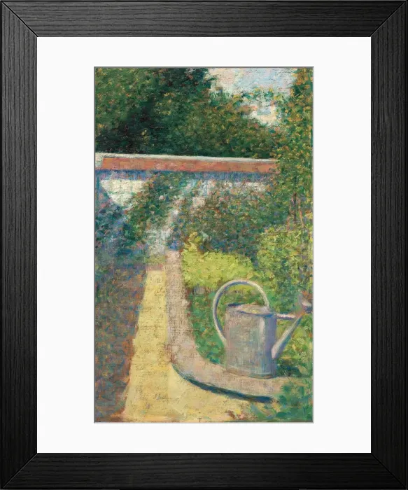 Framed Print : The Watering Can - Garden at Le Raincy, c. 1883. Creator: Georges-Pierre Seurat Framed Print : The Watering Can - Garden at Le Raincy, c. 1883. Creator: Georges-Pierre Seurat