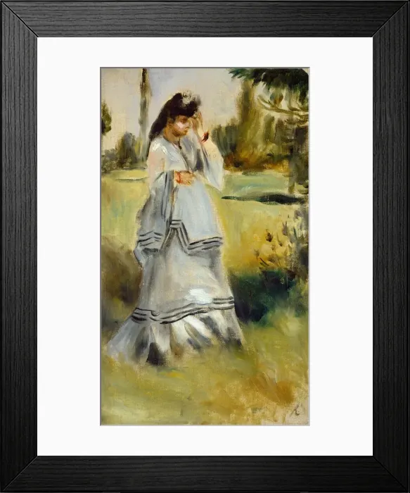 Framed Print : Woman in a Park, 1866. Creator: Pierre-Auguste Renoir Framed Print : Woman in a Park, 1866. Creator: Pierre-Auguste Renoir