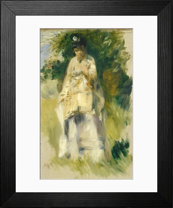 Framed Print : Woman Standing by a Tree, 1866. Creator: Pierre-Auguste Renoir Framed Print : Woman Standing by a Tree, 1866. Creator: Pierre-Auguste Renoir