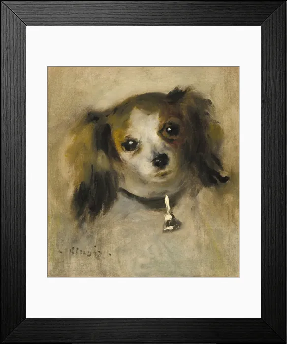 Framed Print : Head of a Dog, 1870. Creator: Pierre-Auguste Renoir Framed Print : Head of a Dog, 1870. Creator: Pierre-Auguste Renoir