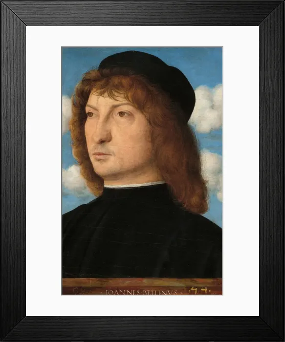 Framed Print : Portrait of a Venetian Gentleman, c. 1500. Creator: Giovanni Bellini Framed Print : Portrait of a Venetian Gentleman, c. 1500. Creator: Giovanni Bellini