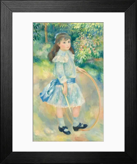 Framed Print : Girl with a Hoop, 1885. Creator: Pierre-Auguste Renoir Framed Print : Girl with a Hoop, 1885. Creator: Pierre-Auguste Renoir