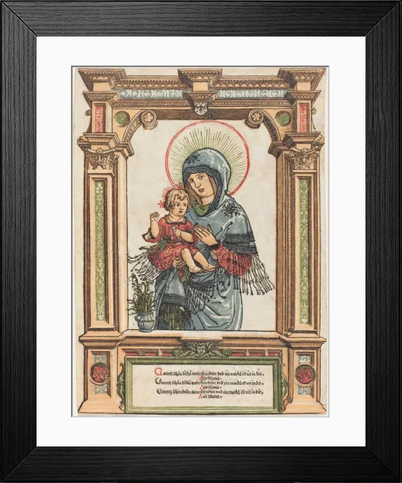 Framed Print : The Beautiful Virgin of Regensburg, c. 1519 / 1520. Creator: Albrecht Altdorfer Framed Print : The Beautiful Virgin of Regensburg, c. 1519 / 1520. Creator: Albrecht Altdorfer
