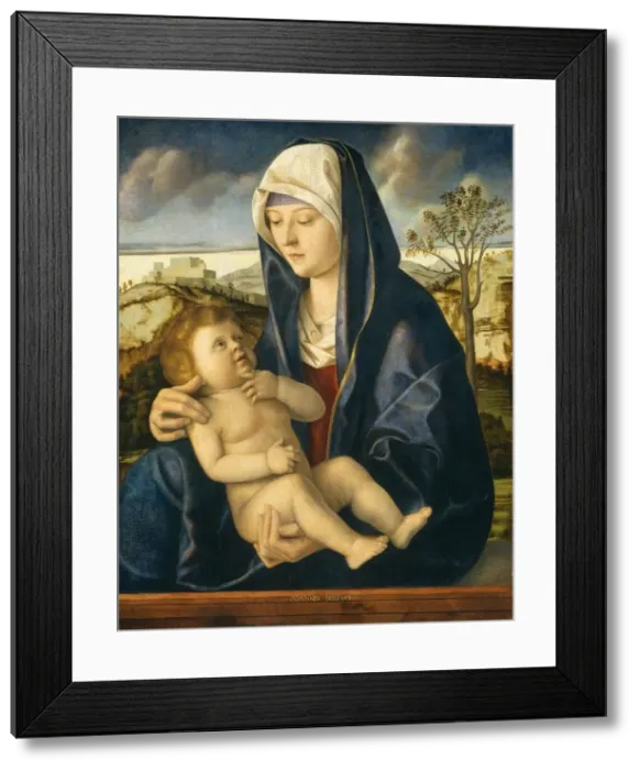 Framed Print : Madonna and Child in a Landscape, c. 1490 / 1500. Creator: Giovanni Bellini Framed Print : Madonna and Child in a Landscape, c. 1490 / 1500. Creator: Giovanni Bellini