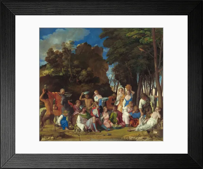 Framed Print : The Feast of the Gods, 1514 / 1529. Creator: Giovanni Bellini Framed Print : The Feast of the Gods, 1514 / 1529. Creator: Giovanni Bellini
