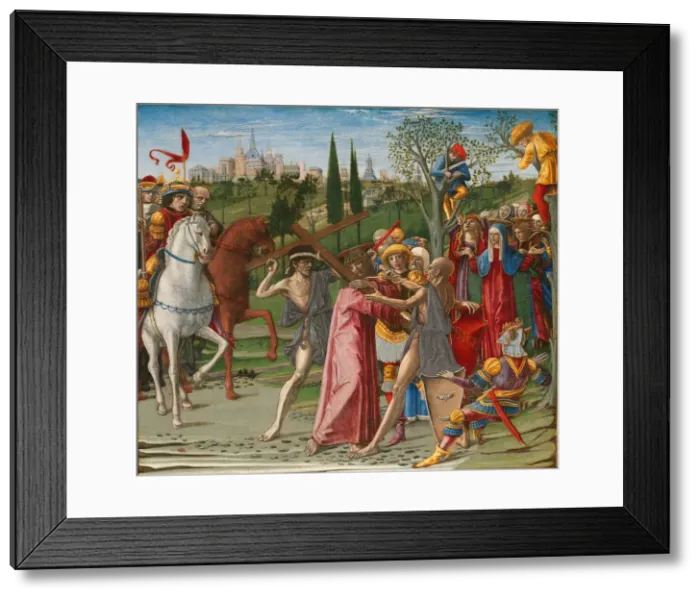 Framed Print : Christ Carrying the Cross, probably 1491. Creator: Benvenuto di Giovanni Framed Print : Christ Carrying the Cross, probably 1491. Creator: Benvenuto di Giovanni