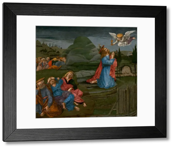 Framed Print : The Agony in the Garden, probably 1491. Creator: Benvenuto di Giovanni Framed Print : The Agony in the Garden, probably 1491. Creator: Benvenuto di Giovanni