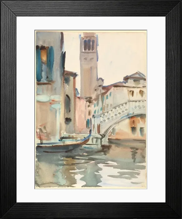 Framed Print : A Bridge and Campanile, Venice, 1902 / 1904. Creator: John Singer Sargent Framed Print : A Bridge and Campanile, Venice, 1902 / 1904. Creator: John Singer Sargent