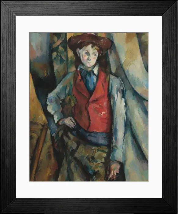Framed Print : Boy in a Red Waistcoat, 1888-1890. Creator: Paul Cezanne Framed Print : Boy in a Red Waistcoat, 1888-1890. Creator: Paul Cezanne