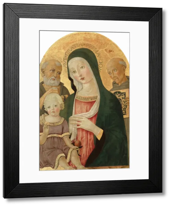 Framed Print : Madonna and Child with Saint Jerome and Saint Bernardino of Siena, c. 1480 / 1485 Framed Print : Madonna and Child with Saint Jerome and Saint Bernardino of Siena, c. 1480 / 1485