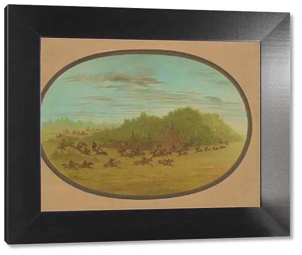 Sham Fight of the Camanchees, 1861  /  1869. Creator: George Catlin
