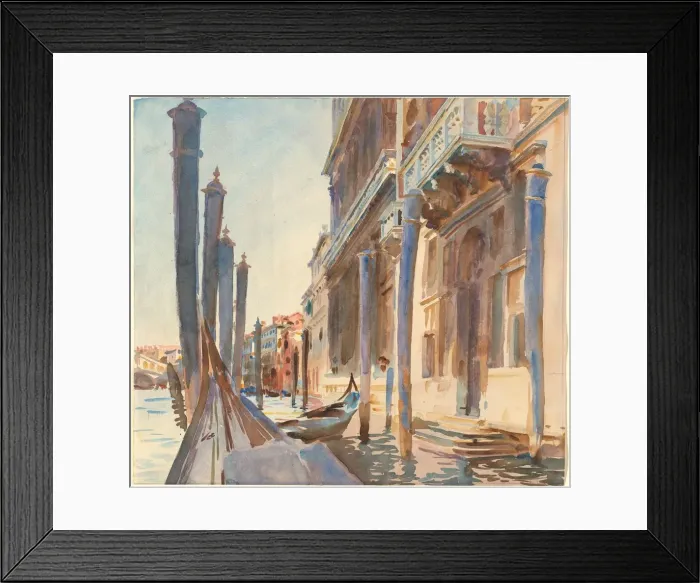 Framed Print : Gondola Moorings on the Grand Canal, 1904 / 1907. Creator: John Singer Sargent Framed Print : Gondola Moorings on the Grand Canal, 1904 / 1907. Creator: John Singer Sargent