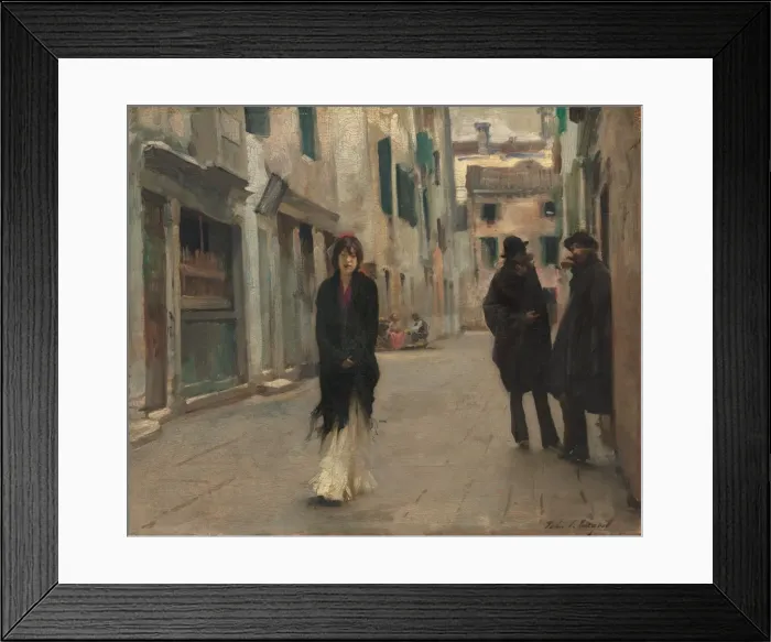 Framed Print : Street in Venice, 1882. Creator: John Singer Sargent Framed Print : Street in Venice, 1882. Creator: John Singer Sargent