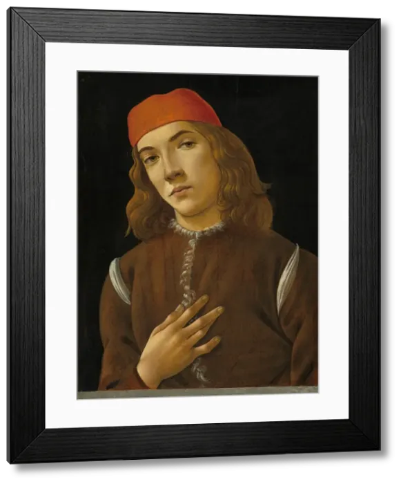 Framed Print : Portrait of a Youth, c. 1482 / 1485. Creator: Sandro Botticelli Framed Print : Portrait of a Youth, c. 1482 / 1485. Creator: Sandro Botticelli