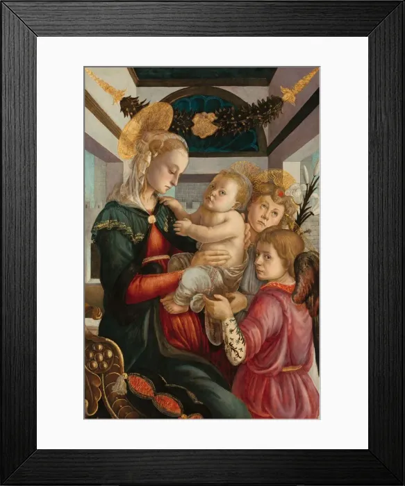 Framed Print : Madonna and Child with Angels, 1465 / 1470. Creator: Sandro Botticelli Framed Print : Madonna and Child with Angels, 1465 / 1470. Creator: Sandro Botticelli