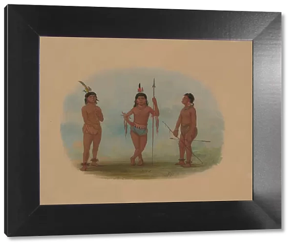 Three Young Tobos Men, 1854  /  1869. Creator: George Catlin