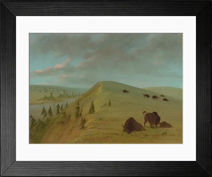 Framed Print : Cedar Bluffs, 1861 / 1869. Creator: George Catlin Framed Print : Cedar Bluffs, 1861 / 1869. Creator: George Catlin