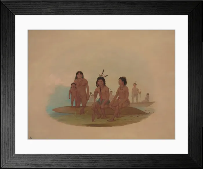 Framed Print : Marahua Indians, 1854 / 1869. Creator: George Catlin Framed Print : Marahua Indians, 1854 / 1869. Creator: George Catlin