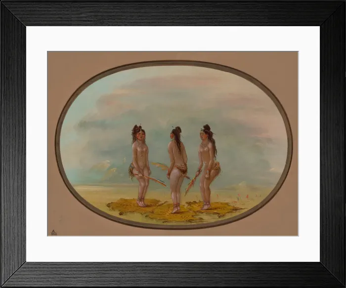 Framed Print : The Handsome Dance - Goo-a-give, 1854 / 1869. Creator: George Catlin Framed Print : The Handsome Dance - Goo-a-give, 1854 / 1869. Creator: George Catlin