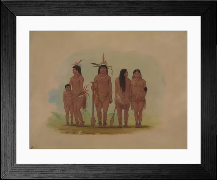 Framed Print : Members of the Payaguas Tribe, 1854 / 1869. Creator: George Catlin Framed Print : Members of the Payaguas Tribe, 1854 / 1869. Creator: George Catlin