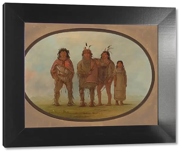 Four Dogrib Indians, 1855  /  1869. Creator: George Catlin
