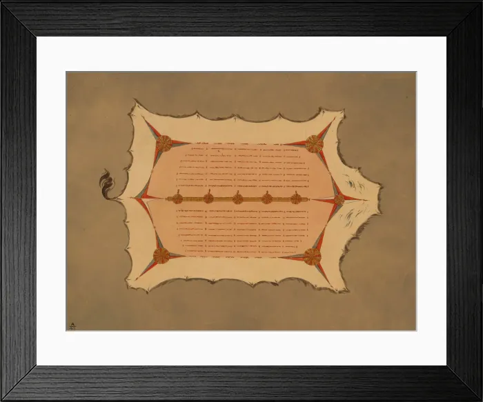 Framed Print : Facsimile of a Sioux Robe with Porcupine Quills, 1861 / 1869. Creator: George Catlin Framed Print : Facsimile of a Sioux Robe with Porcupine Quills, 1861 / 1869. Creator: George Catlin