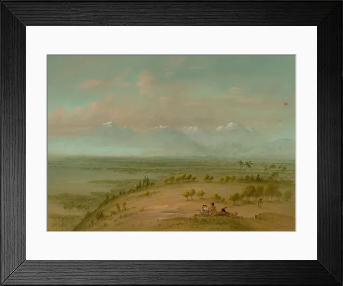 Framed Print : View of the Pampa del Sacramento, 1854 / 1869. Creator: George Catlin Framed Print : View of the Pampa del Sacramento, 1854 / 1869. Creator: George Catlin