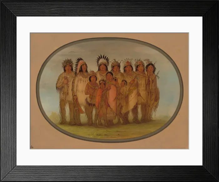 Framed Print : Ojibbeway Indians in Paris, 1861 / 1869. Creator: George Catlin Framed Print : Ojibbeway Indians in Paris, 1861 / 1869. Creator: George Catlin