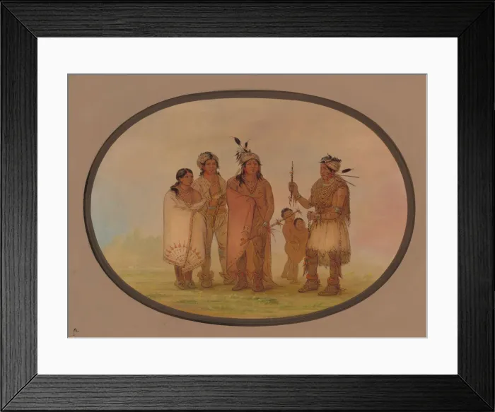 Framed Print : Shawano Indians, 1861 / 1869. Creator: George Catlin Framed Print : Shawano Indians, 1861 / 1869. Creator: George Catlin