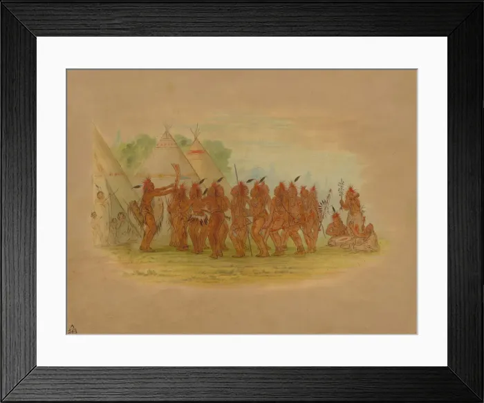 Framed Print : Slaves Dance - Saukie, 1861. Creator: George Catlin Framed Print : Slaves Dance - Saukie, 1861. Creator: George Catlin