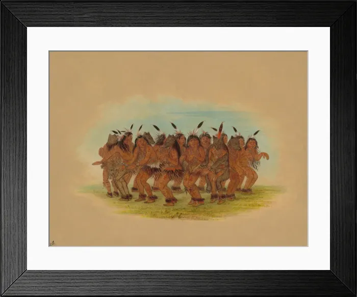 Framed Print : Bear Dance - K nisteneux, 1861. Creator: George Catlin Framed Print : Bear Dance - K nisteneux, 1861. Creator: George Catlin