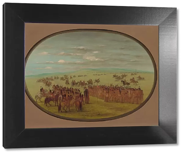 Horse Racing - Minatarrees, 1861  /  1869. Creator: George Catlin