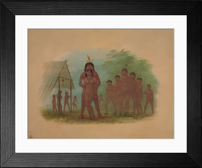 Framed Print : Orejona Indians, 1854 / 1869. Creator: George Catlin Framed Print : Orejona Indians, 1854 / 1869. Creator: George Catlin