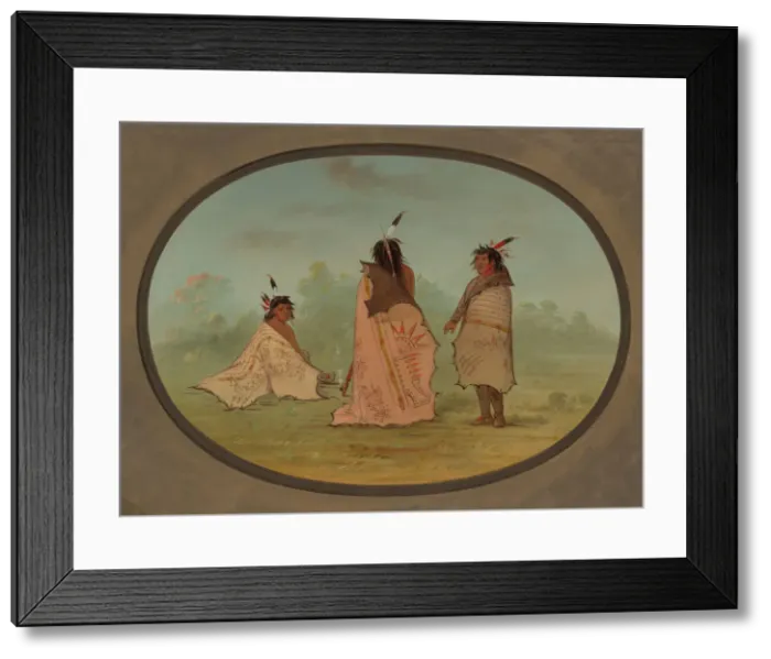 Framed Print : Three Blackfoot Men, 1855  /  1869. Creator: George Catlin