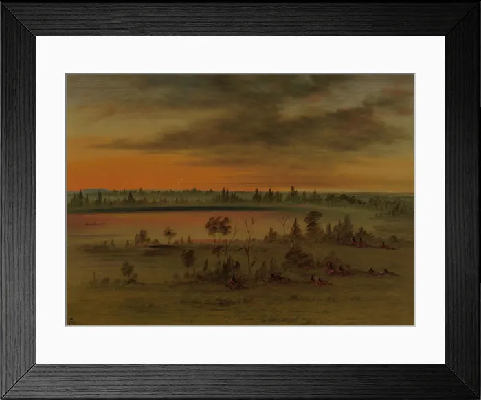 Framed Print : A Sioux War Party, 1861 / 1869. Creator: George Catlin Framed Print : A Sioux War Party, 1861 / 1869. Creator: George Catlin